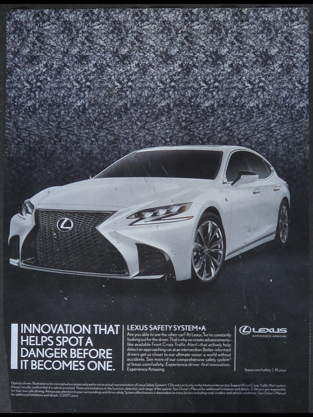 Lexus White Luxury Car Poster - White